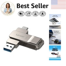 D40E 256GB USB-C & Type-A Dual Drive - Compact Metal Flash Drive for All Devices