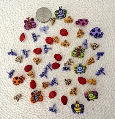 51 Bug Themed Shank Buttons