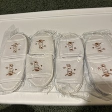 4 Pairs - TOKYO Disney Resort Toy Story Hotel Woody Andy Slippers NEW SEALED