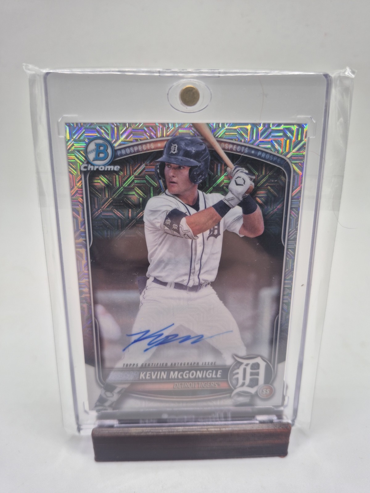 2025 Bowman - Kevin McGonigle - Chrome Mojo Auto #BMA-KM Detroit Tigers Prospect
