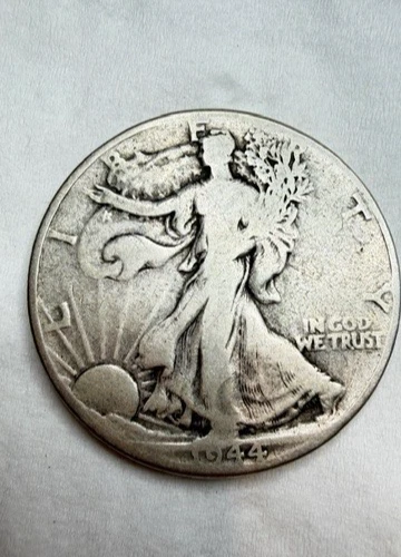 1944 Walking Liberty Half Dollar 90% Silver (Fine)  See Pic's