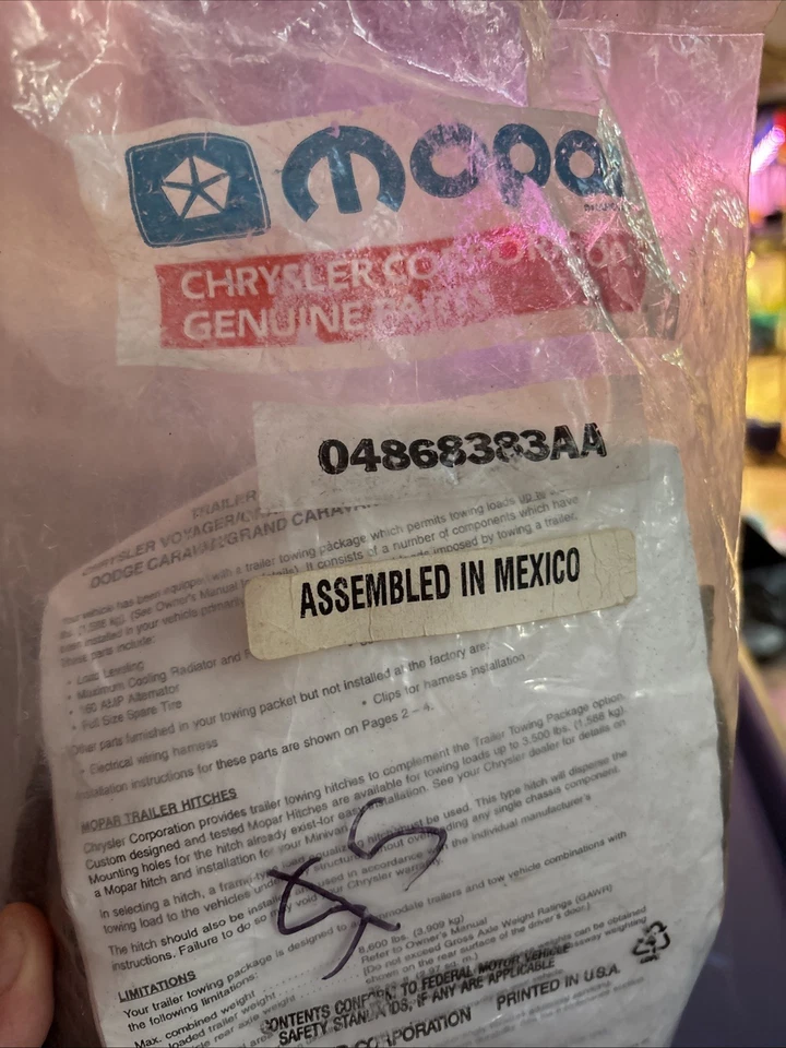 Paquete de remolque Chrysler Grand Voyager Town Country Dodge Grand Caravan Foto 3 de 3