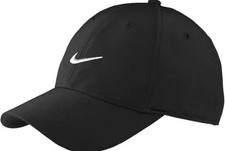 Nike Dri Fit Club Cap Structured Swoosh Hat Size M/L Black White FV5563 010
