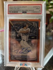 2024 Bowman Draft Theo Gillen Orange Wave Refractor Auto /25 PSA 9 Top Prospect