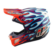 2026 Troy Lee Design SE5 Composite Overspray Motocross Helmet White Violet Adult