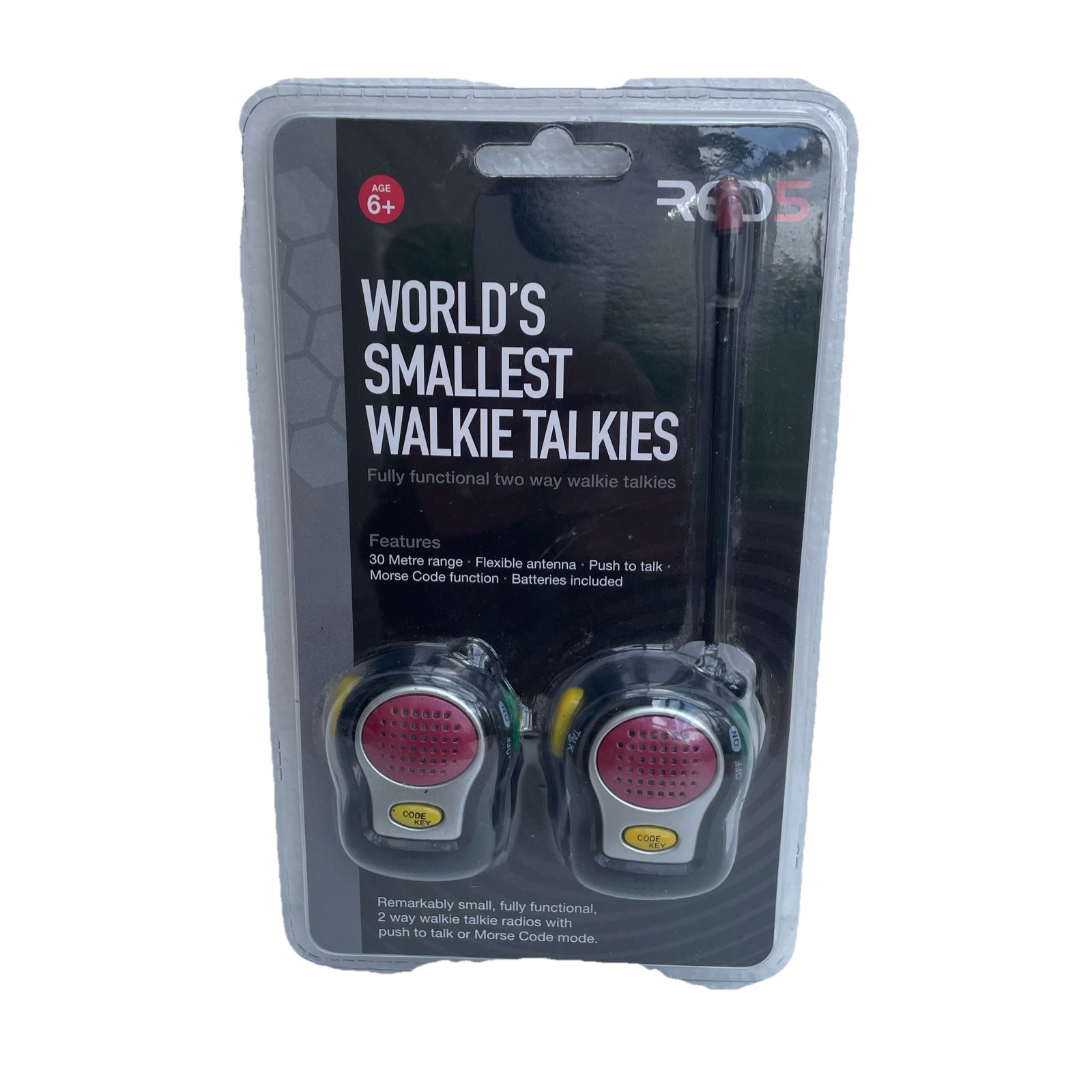 RED5 World’s Smallest Walkie Talkies Two 2-Way Portable Pocket Radios New