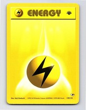 Lightning Energy 130/132 Gym Challenge Pokemon 1st Edition Near Mint