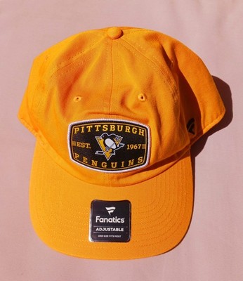 Fanatics Pittsburgh Penguins Dangle Yellow Gold Adjustable Hat New NWT 