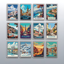 Acrylic Travel City Holiday Fridge Magnet ?Souvenir Gift Refrigerator Decoration