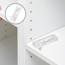 10 Pcs Transparent Shelf Pegs For Cabinets Adjustable Shelf Support Pins