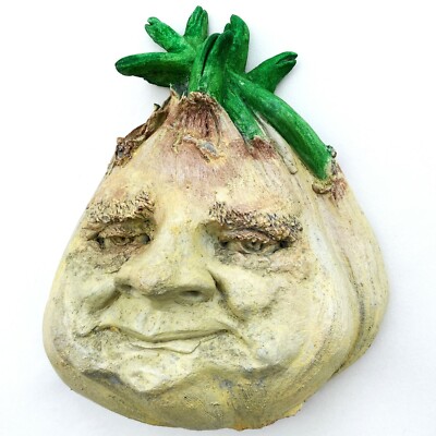Handmade Collectible Garlic Wall Sculpture, Weatherproof, Ready to Hang, Signed
