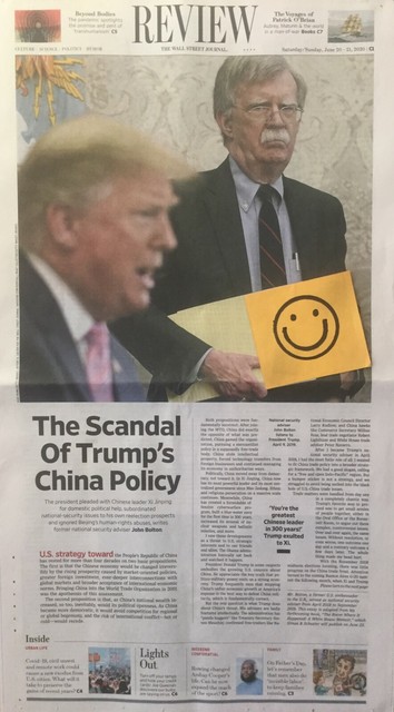 JOHN BOLTON S BOOK THE WALL STREET JOURNAL ARTICLE WSJ JUNE 20 21 2020 2 PAGES BA10449 JOHN BOLTON S BOOK THE WALL STREET JOURNAL ARTICLE WSJ JUNE 20 21 2020 2 PAGES BA10449