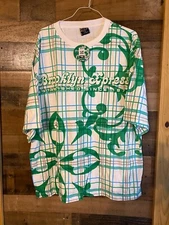 Brooklyn Xpress T-Shirt 4 Leaf Clover White Green Mens XL Velvet Letters NEW Tee