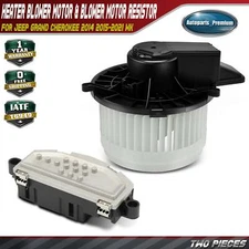 Heater Blower Motor Resistor & Motor for Jeep Grand Cherokee 2014 2015-2021 WK