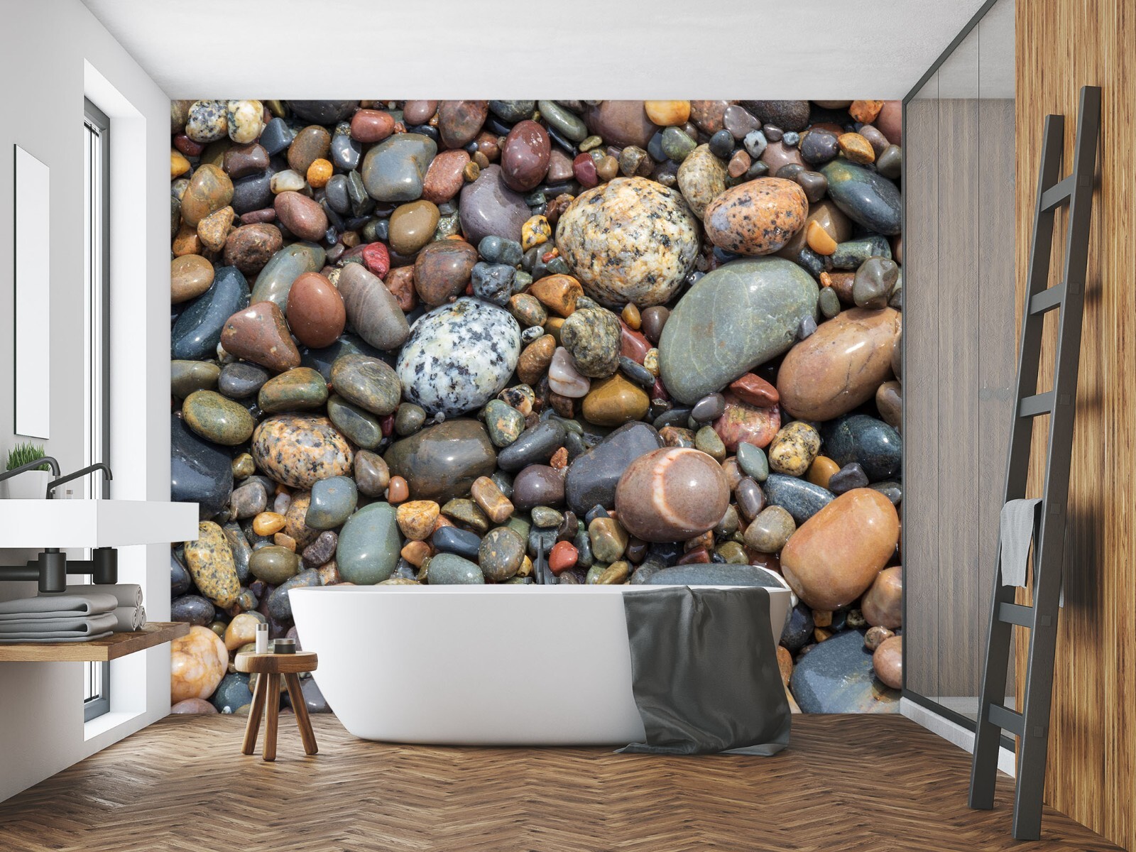 3D Brown Pebbles G6153 Wallpaper Wall Murals Removable Self-adhesive Honey