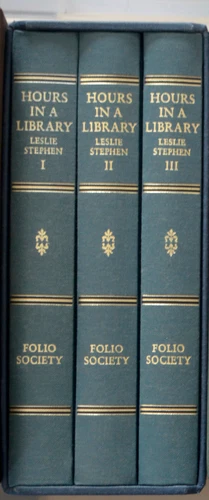 Hours In A Library Folio Society 3 volumes Leslie Stephen 1991 illustrated