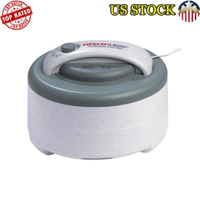 Food Dehydrator W/ Top Mounted Fan 500W Fast Drying Fruits Jerky Trays New