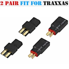 2 Pair Female to T Plug Male Connector Adapter plug block Fit for Traxxas