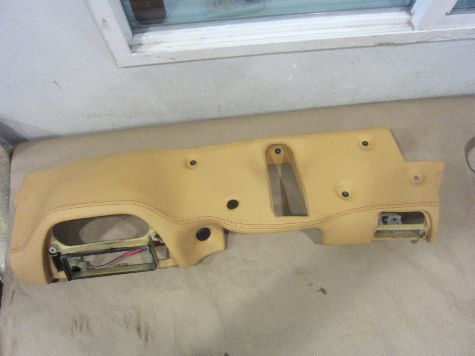 Ferrari 360 - LH Lower Dash Panel Tan With Red Stitching - P/N  63547300