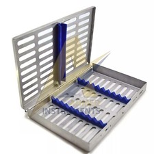 GERMAN DENTAL AUTOCLAVE STERILIZATION CASSETTE RACK BOX TRAY FOR 10 INSTRUMENTS