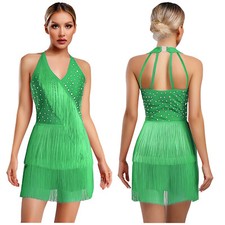 Women Jumpsuit Salsa Bodysuit Ballet Dancewear Tango Leotard Competition Latin