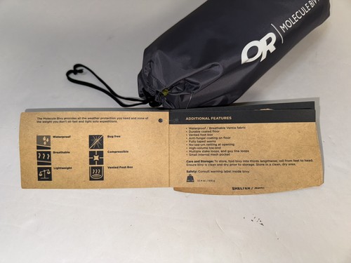 Outdoor Research Bivy, Molecule Bivy, Taglia Unica, Grigio e Verde - Foto 5 di 8