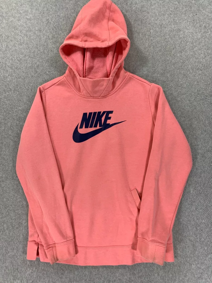 Nike Swoosh Logo Hoodie Sweatshirt Girl s XL Pink