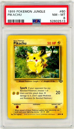 1999 Pokemon Jungle Pikachu #60 PSA 8 P1448