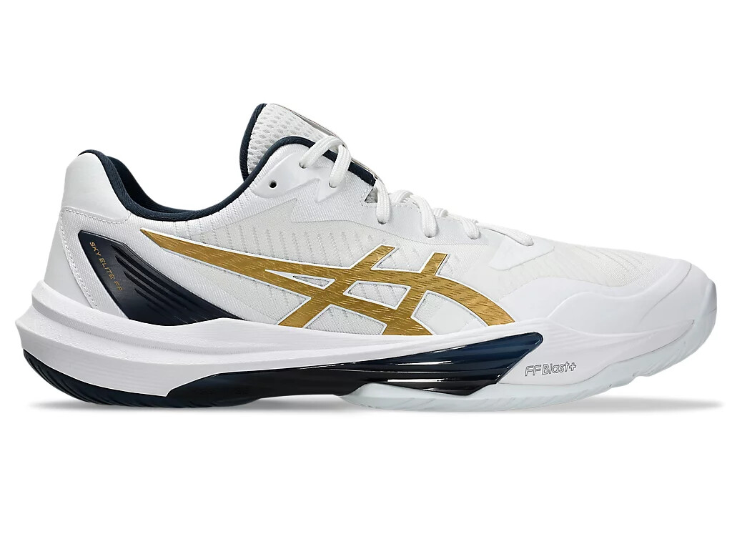 ASICS SKY ELITE FF 3 1051A080 101 White Pure Gold Volleyball ASICS SKY ELITE FF 3 1051A080 101 White Pure Gold Volleyball