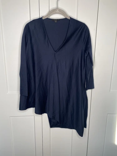 COS Collection of Style Asymmetrical Navy Top women's size small / 2 EUR XS