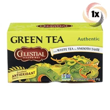 1x Box Celestial Seasonings Authentic Green Tea | 20 Bags Each | 1.4oz