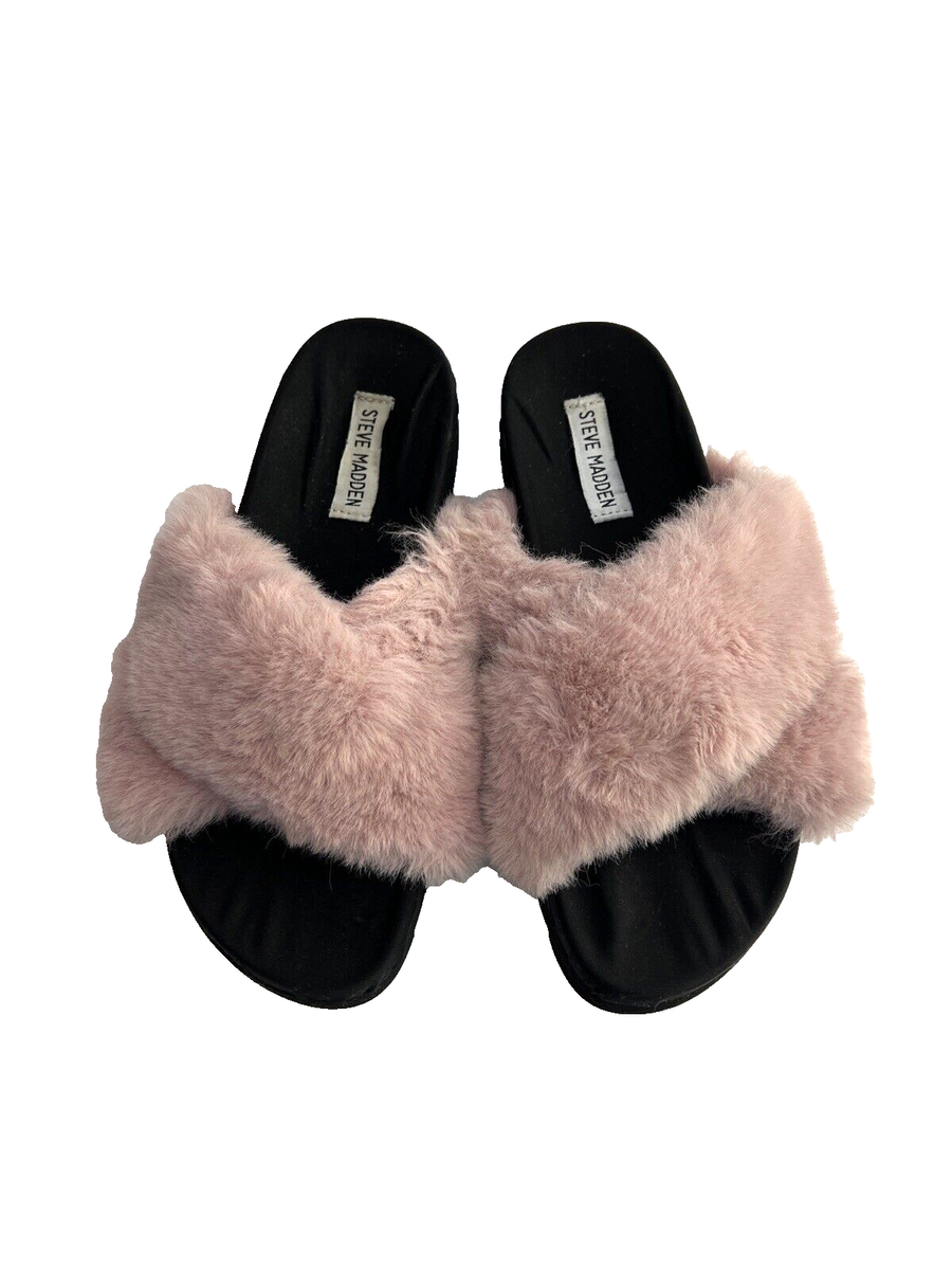 Clearance steve madden fur slippers Flash Sales