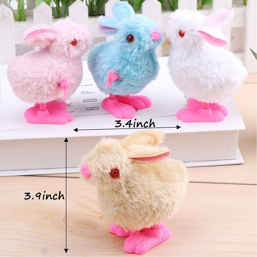 Chick Bunny Wind Up Toys for Kids, 4 PCS Clockwork Novelty Jumping Hopping - Picture 6 of 6