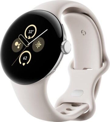 Google Pixel Watch GQF4C LTE 41MM Polished Silver A Medium 