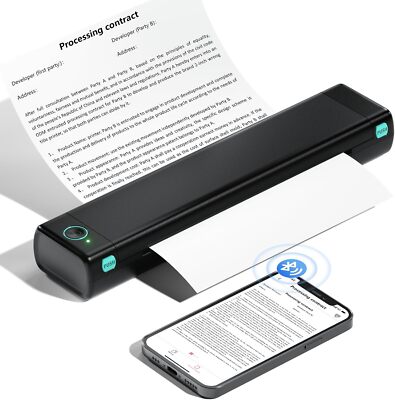 Original Phomemo M08F-A4 Thermodrucker - tintloser Drucker für Zuhause oder Büro