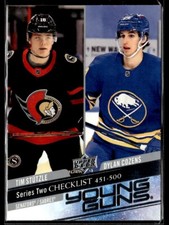 2020-21 Upper Deck Young Guns Young Guns Checklist (Tim Stutzle/Dylan Cozens)