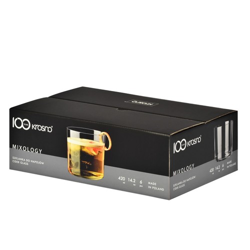 Krosno Mixology Bicchieri da Birra Sidro Acqua | Set 6 | 420 ml | Lavastoviglie - Imagen 12 de 12