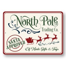 North Pole Trading Co Metal Sign