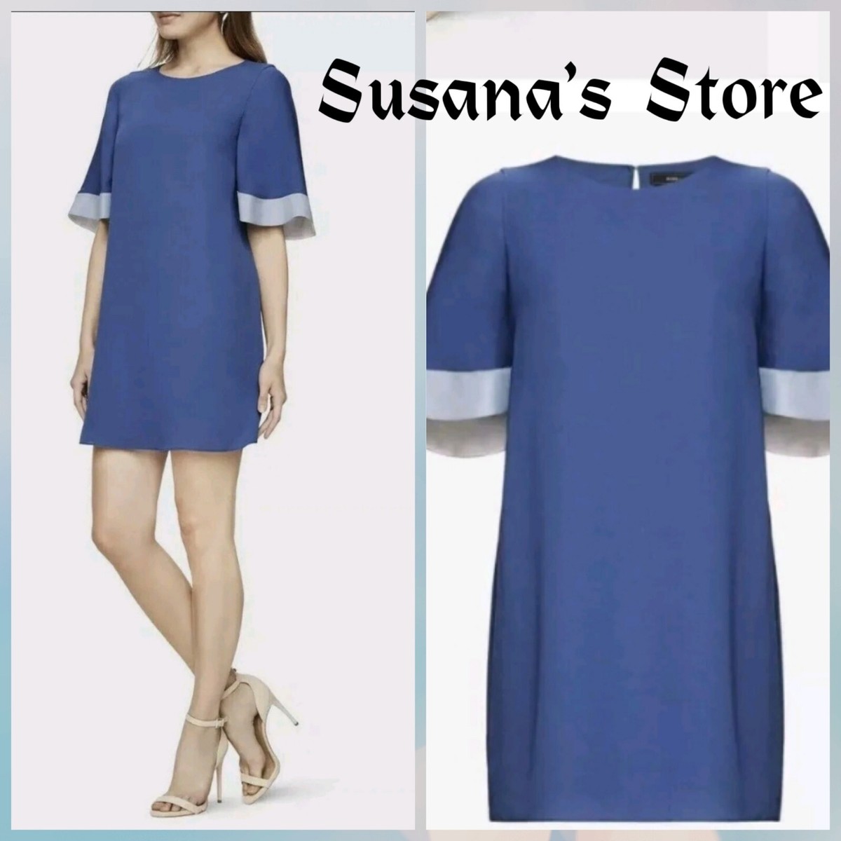 NWT BCBG MAXAZRIA SIZE XXS Philippa Color-Blocked Dress MSRP $228