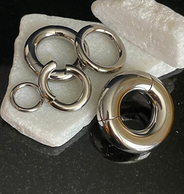 1pc Large Gauge Hinged Segment Ring IMPLANT GRADE TITANIUM Septum Cartilage Hoop