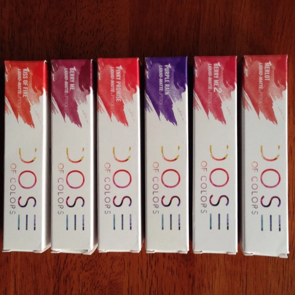 DOSE OF COLORS LIQUID MATTE LIPSTICK BERRY ME 2 COLOR AUTHENTIC COSMETICS VEGAN - Image 2 of 3