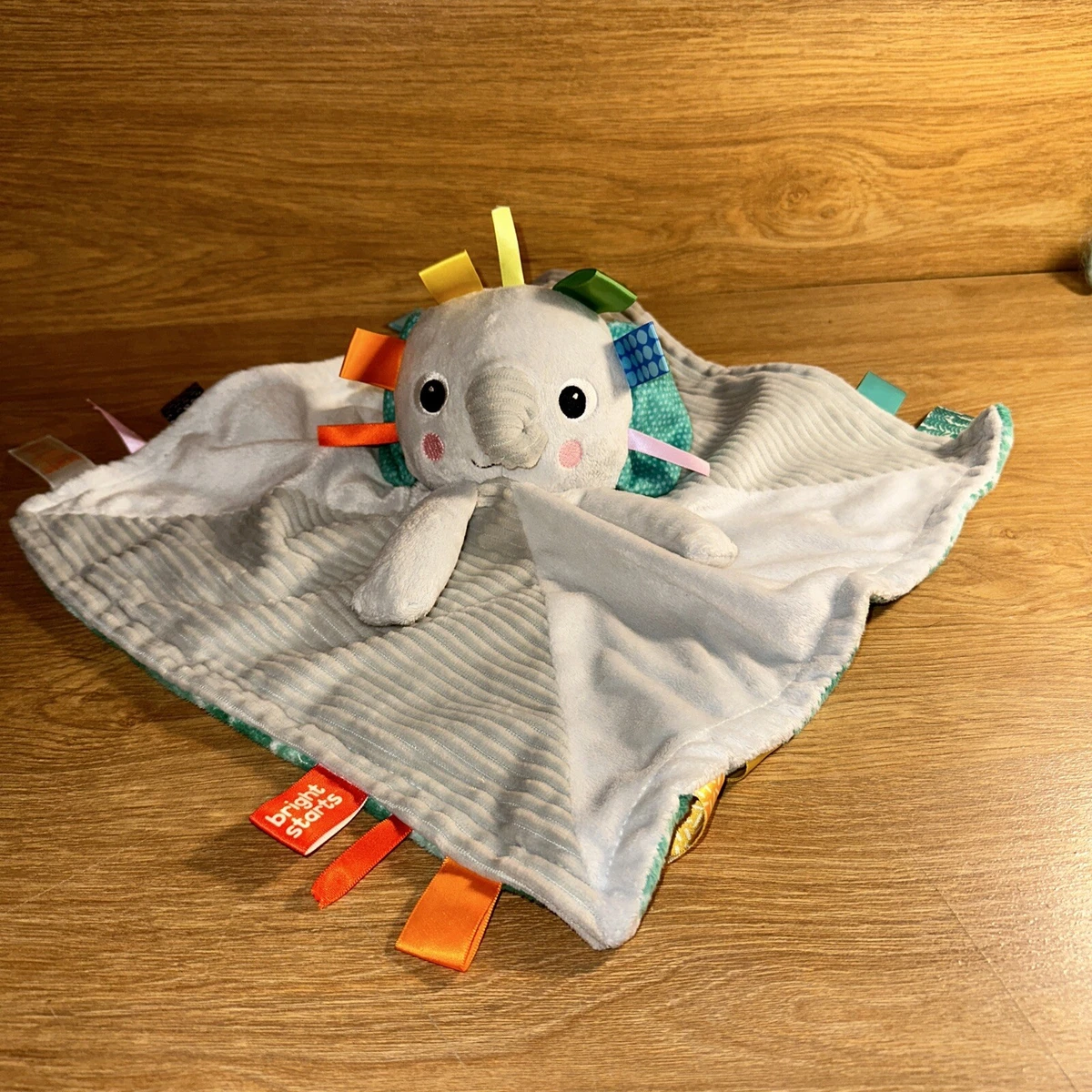 Bright Start Taggies Elephant Lovey Baby Security Blanket Infant