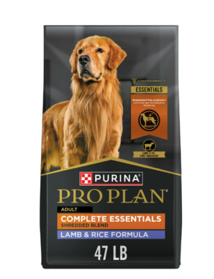 Purina Pro Plan Complete Essentials Shredded Blend Lamb & Rice Dog Food Dry 47lb