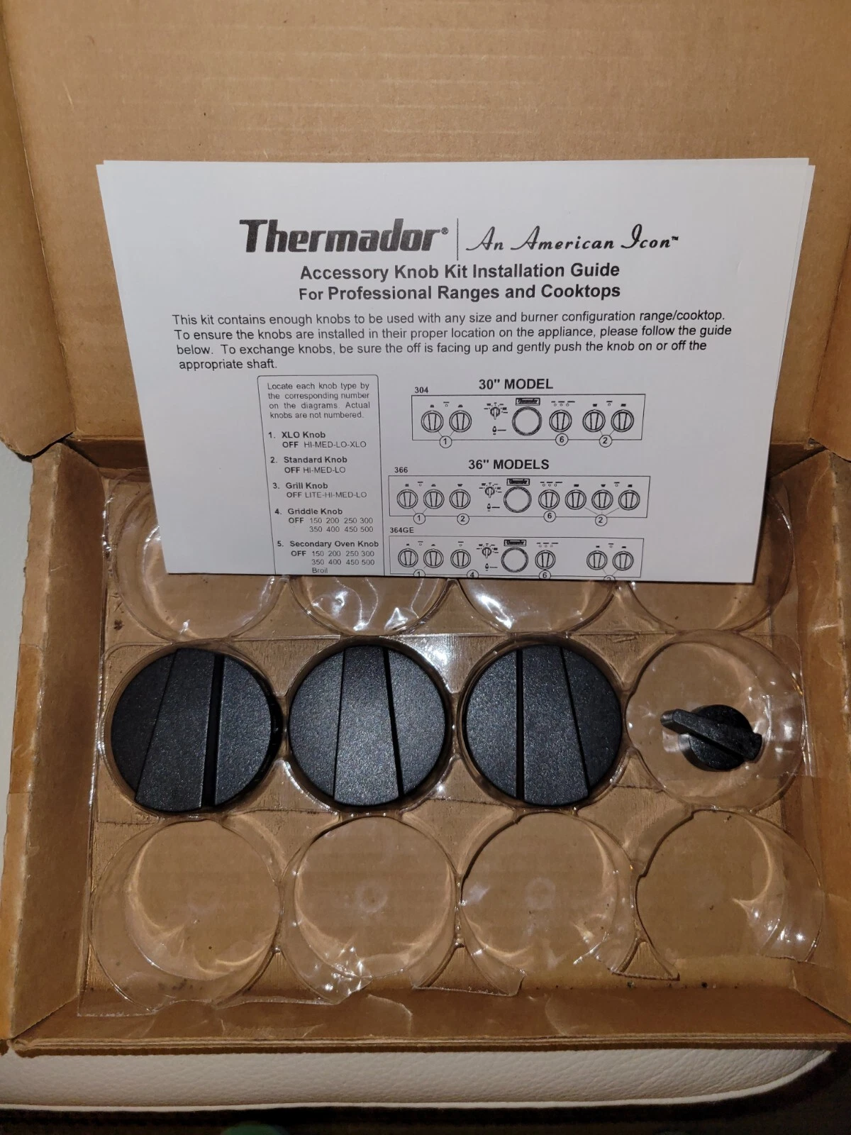 BOSCH/THERMADOR BLACK(plastic)KNOB SET FOR 36” 48” PRO RANGES OVEN
Opens in a new window or tab