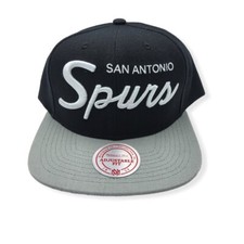 Mitchell  Ness San Antonio Spurs Classic Script HWC Adjustable Snapback Hat Cap