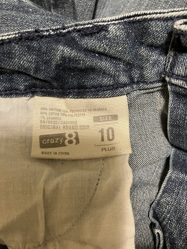 Crazy 8 Skinny Jeans Girls Size 10 Plus Medium Wash Adjustable Waist Stretch - Picture 4 of 4
