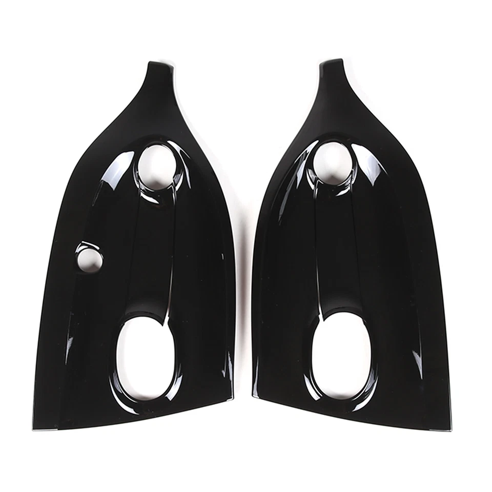 Se adapta a Smart Fortwo 2016-2021 exterior puerta cuenco tapicería piano negro ABS Foto 4 de 4