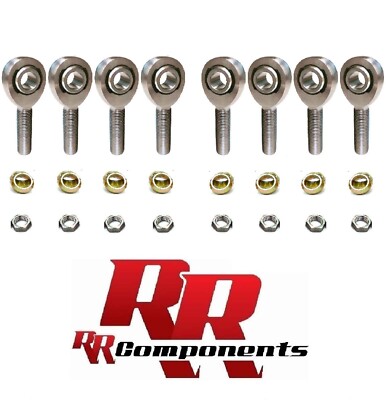 1/4'' -28 Thread x 1/4'' Bore, Chromoly 4-Link Rod End Kit w/ Cones, Heim Joints