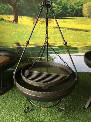 Feuerstelle Grill, Holzofen, Kadai, 110 cm x groß