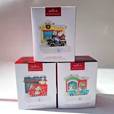 Set of 3 Storytellers Holiday Parade Hallmark Anita Joanne Gregor Ornaments New